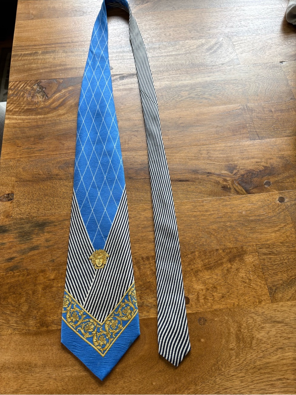 Vintage Gianni Versace Medusa Blue Tie